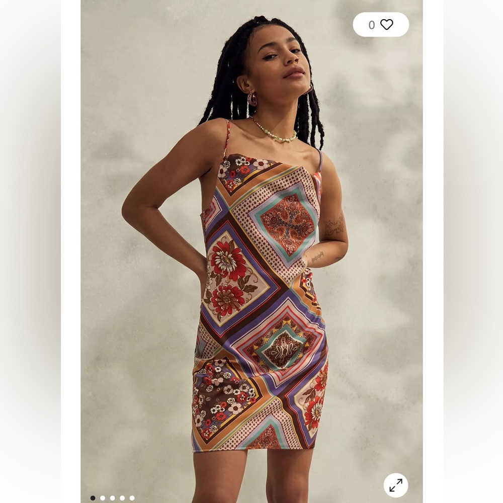 Urban Outfitters Malory Cowl Neck Slip Dress